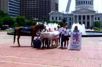 Justice & Mercy come to the Old Courthouse in St. Louis. Dred Scott was decided here in 1857. It declared that our black brothers and sisters were not fully human.