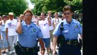 Sodomite Police women attacked gentle Christians at the parade