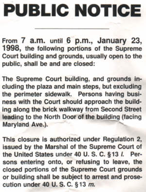 Justice Rheinquist's Order